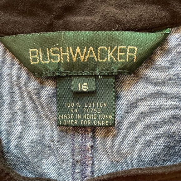 Denim High Neck Button Front Vest w/ Silver Buttons Sz 16 - Picture 4 of 6